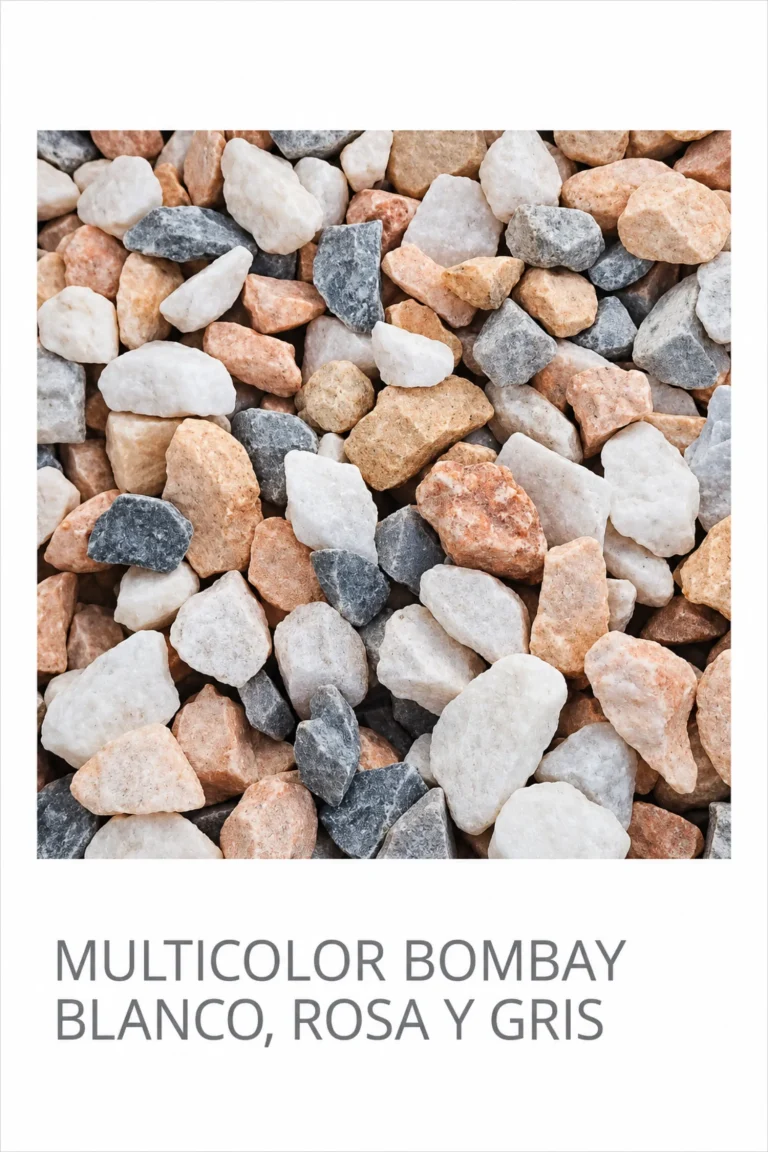 Concassé Multicolor Bombay blanc, rose, gris